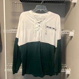 NWOT * Oregon Ducks Green& White Longsleeve Size XL
